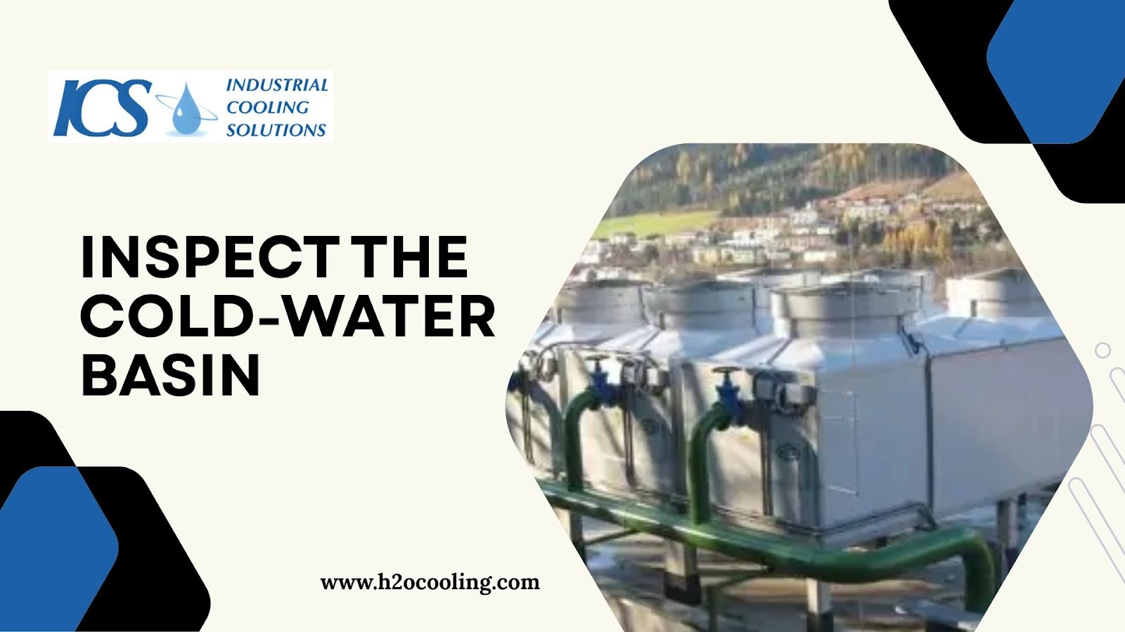 "ICS card ""Inspect the Cold-Water Basin"" with a basin and pipework photograph"
